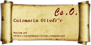 Csizmazia Olivér névjegykártya