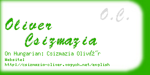 oliver csizmazia business card